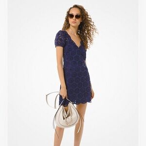 MICHAEL KORS Embellished Broderie Anglaise Cotton Dress